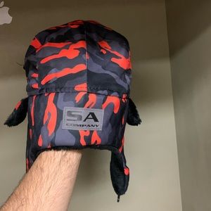 Red Camo Trapper Hat